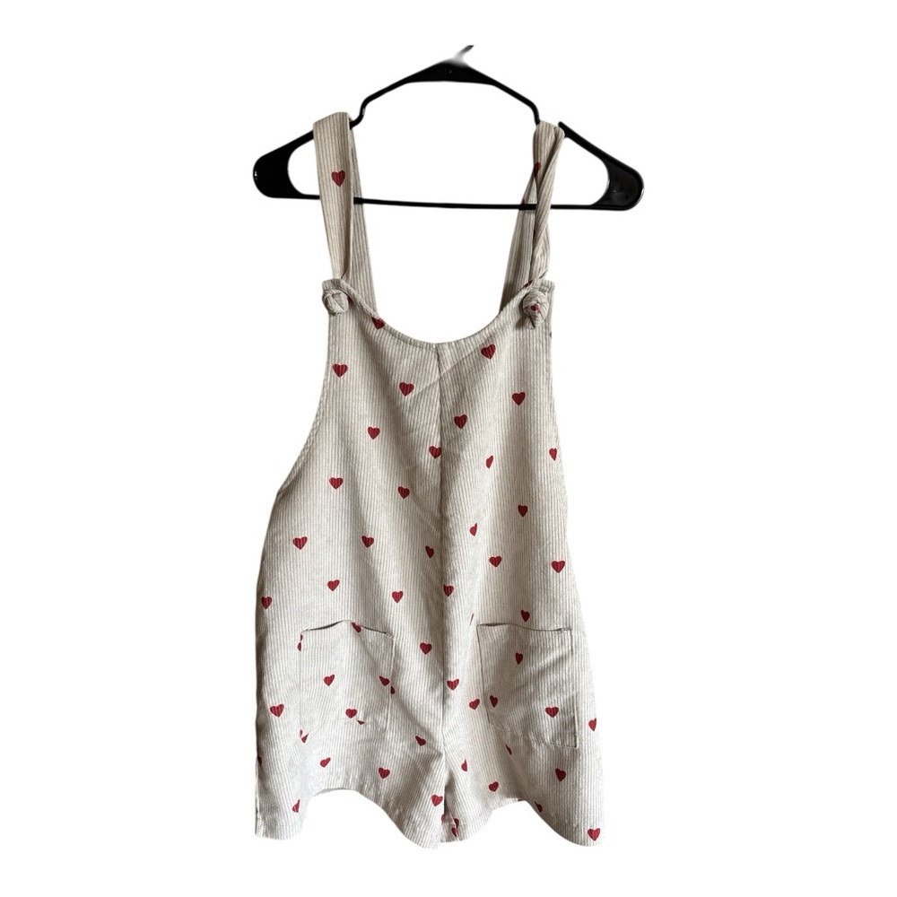 SHEIN Cream Top with Red Heart Accents - Picture 4 of 4
